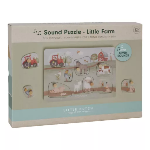 Little Dutch hangos puzzle - Little Farm CSOMAGOLÁSSÉRÜLT
