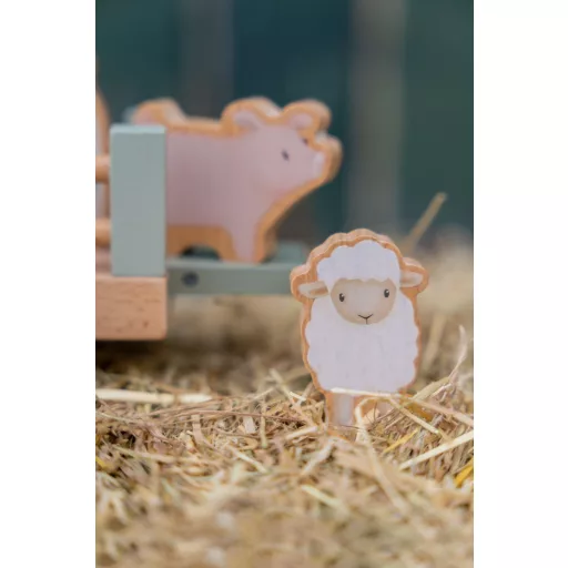 Little Dutch traktor utánfutóval - Little Farm CSOMAGOLÁSSÉRÜLT