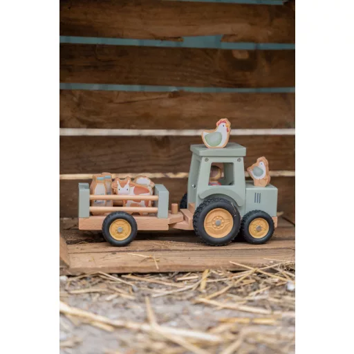 Little Dutch traktor utánfutóval - Little Farm CSOMAGOLÁSSÉRÜLT