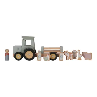   Little Dutch traktor utánfutóval - Little Farm CSOMAGOLÁSSÉRÜLT