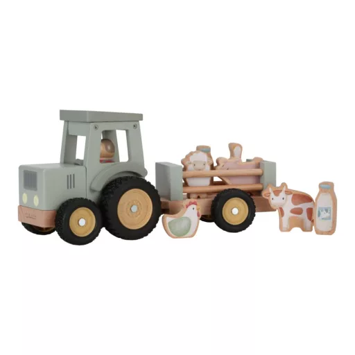Little Dutch traktor utánfutóval - Little Farm CSOMAGOLÁSSÉRÜLT