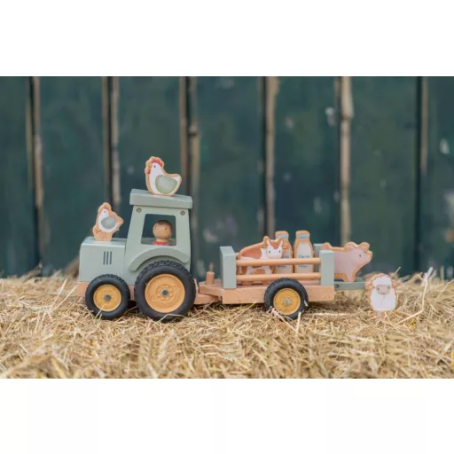 Little Dutch traktor utánfutóval - Little Farm CSOMAGOLÁSSÉRÜLT