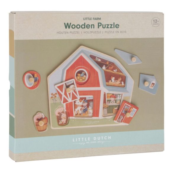 Little Dutch fa formabeillesztő puzzle - Little Farm