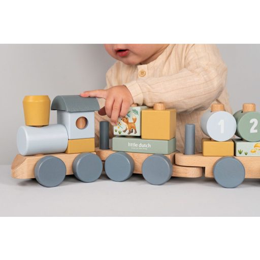 Little Dutch vonat építőelemekkel mókus - Forest Friends CSOMAGOLÁSSÉRÜLT