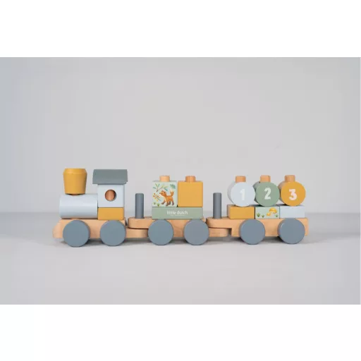 Little Dutch vonat építőelemekkel - Forest Friends CSOMAGOLÁSSÉRÜLT
