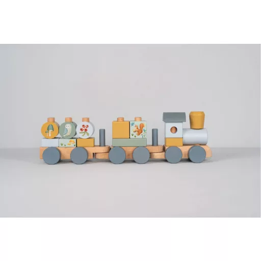 Little Dutch vonat építőelemekkel - Forest Friends CSOMAGOLÁSSÉRÜLT