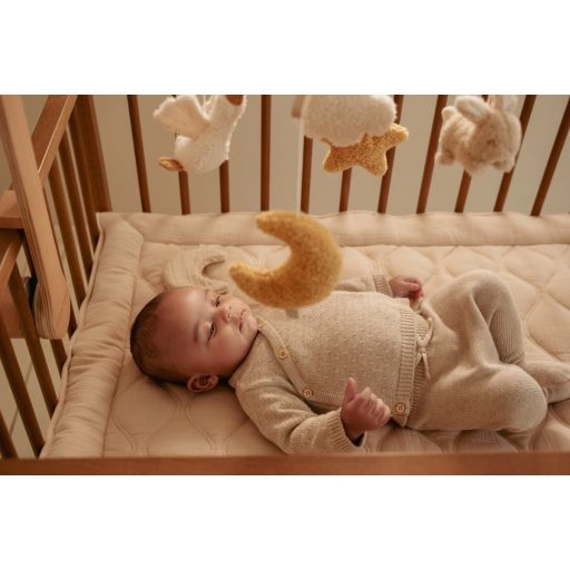 Little Dutch zenélő körforgó natúr fa vázzal - Newborn Naturals