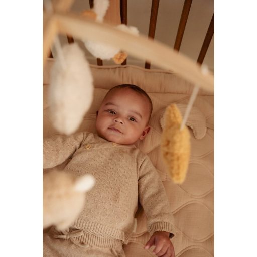 Little Dutch zenélő körforgó natúr fa vázzal - Newborn Naturals