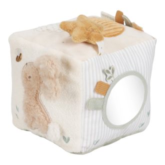   Little Dutch készségfejlesztő plüss kocka - Newborn Naturals