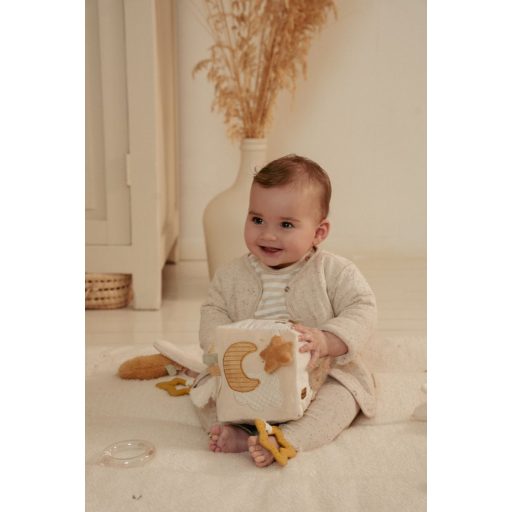 Little Dutch készségfejlesztő plüss kocka - Newborn Naturals