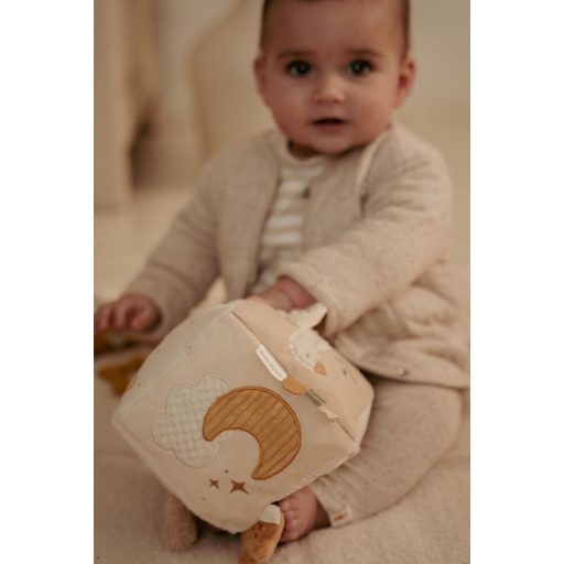 Little Dutch készségfejlesztő plüss kocka - Newborn Naturals