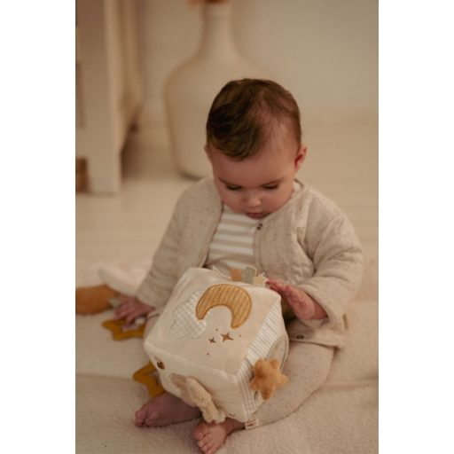 Little Dutch készségfejlesztő plüss kocka - Newborn Naturals