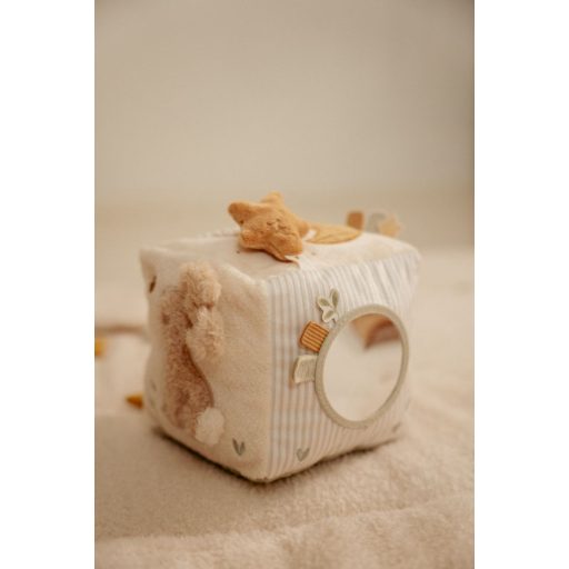Little Dutch készségfejlesztő plüss kocka - Newborn Naturals