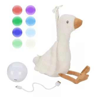   Little Dutch alvást segítő zenélő gúnár éjjeli fénnyel - Newborn Naturals