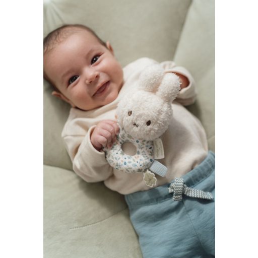 Little Dutch Miffy plüss csörgő - Lucky Leaves