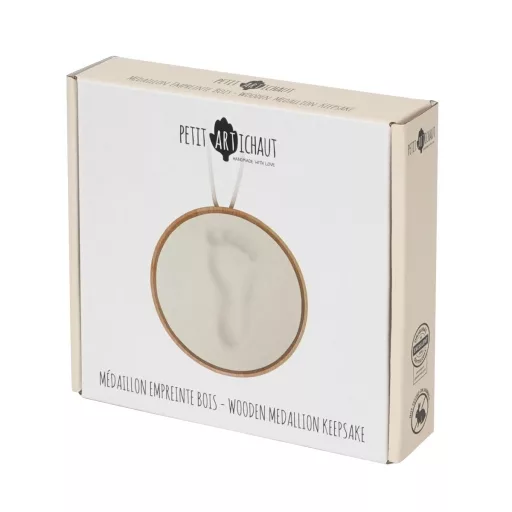 Petit Artichaut kéz- és lábnyomat készítő  fakeretes medál akasztóval