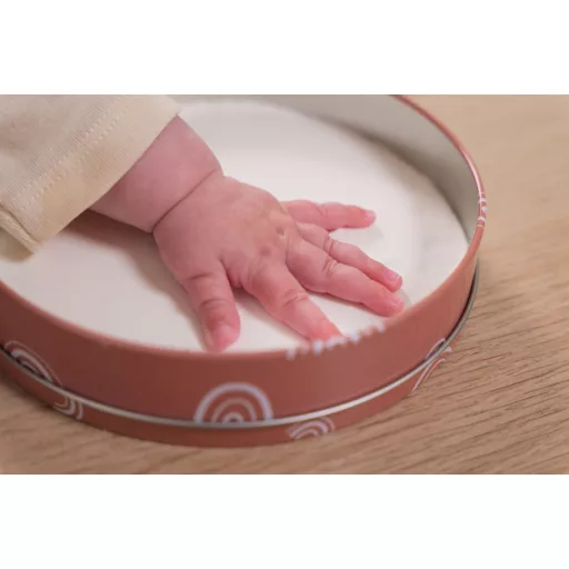 Petit Artichaut kéz- és lábnyomat készítő Baby Box kerek - Rainbow Terracotta