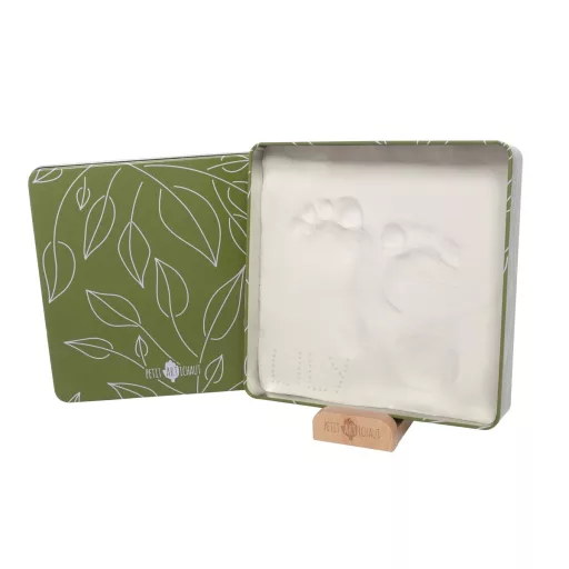 Petit Artichaut kéz- és lábnyomat készítő Baby Box négyzet - Olive Tree
