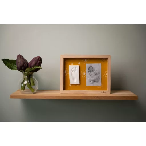 Petit Artichaut kéz- és lábnyomat készítő fényképtartó kerettel - Daisy Ochre 