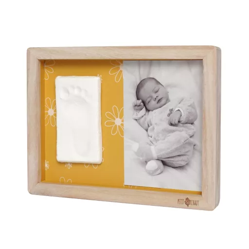 Petit Artichaut kéz- és lábnyomat készítő fényképtartó kerettel - Daisy Ochre 
