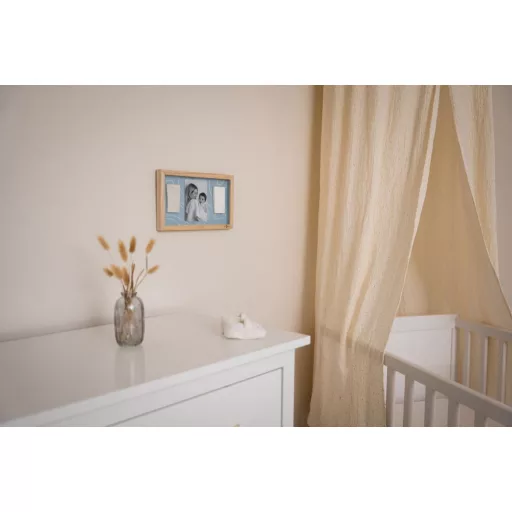 Petit Artichaut dupla kéz- és lábnyomat készítő fényképtartó kerettel - Blue Abstract