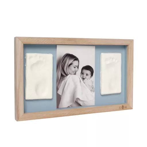 Petit Artichaut dupla kéz- és lábnyomat készítő fényképtartó kerettel - Blue Abstract