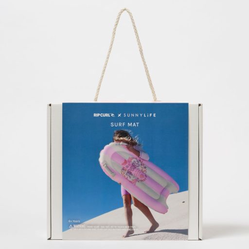 Sunnylife gyerek felfújható szörfdeszka - Dolphin Surf Co Pink Stripe 