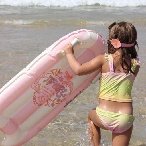 Sunnylife gyerek felfújható szörfdeszka - Dolphin Surf Co Pink Stripe 