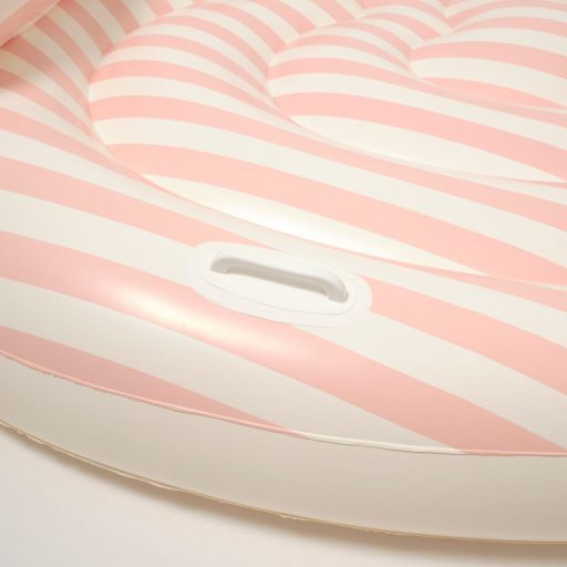 Sunnylife kétszemélyes szív alakú felfújható matrac - Stole My Heart Pink Stripe