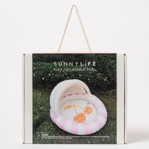 Sunnylife felfújható baba pancsoló árnyékolóval - Cotton Candy Cherry CSOMAGOLÁSSÉRÜLT