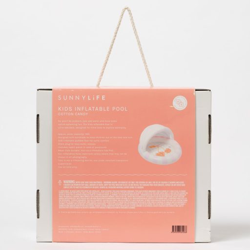Sunnylife felfújható baba pancsoló árnyékolóval - Cotton Candy Cherry CSOMAGOLÁSSÉRÜLT