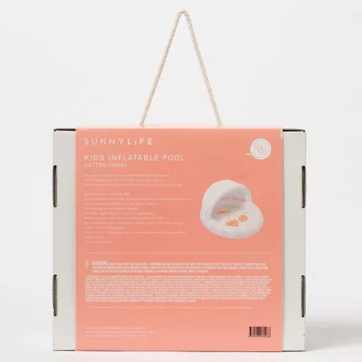 Sunnylife felfújható baba pancsoló árnyékolóval - Cotton Candy Cherry CSOMAGOLÁSSÉRÜLT