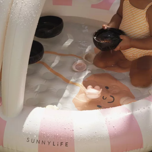 Sunnylife felfújható baba pancsoló árnyékolóval - Cotton Candy Cherry CSOMAGOLÁSSÉRÜLT