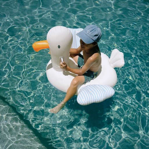 Sunnylife gyerek Ride-On matrac - Sid the Seagull Blue Stripe