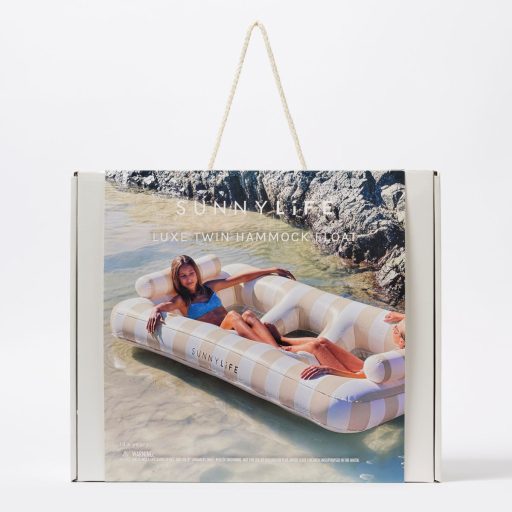 Sunnylife kétszemélyes felfújható függőágy - Float Casa Sand Stripe 