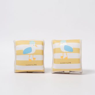   Sunnylife neoprén karúszó - Sid the Seagull Mustard Stripe 