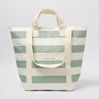 Sunnylife ital hűtőtáska 23 l - La Palma Sage Stripe 