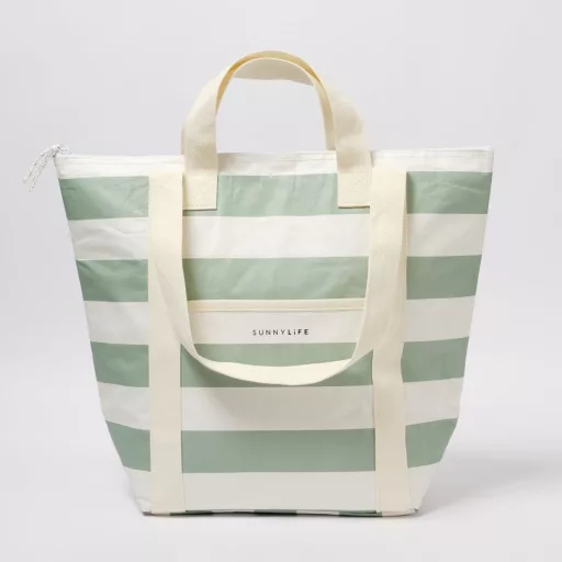 Sunnylife ital hűtőtáska 23 l - La Palma Sage Stripe 