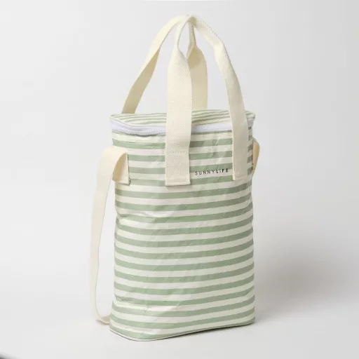 Sunnylife ital hűtőtáska 8 l - La Palma Sage Stripe