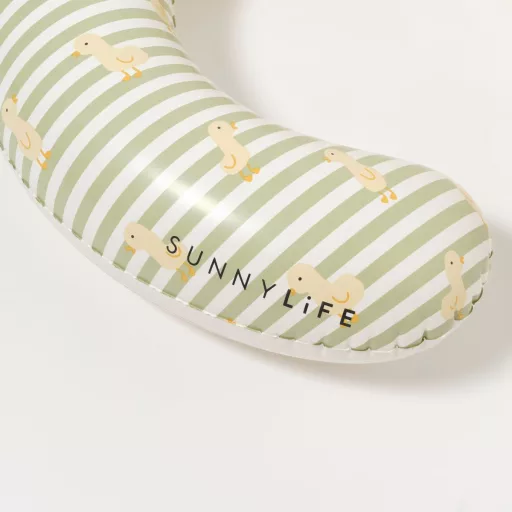Sunnylife kétszemélyes együtt a babával úszógumi - Duck Sage Stripe