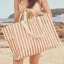 Sunnylife strandtáska - Tierra Clay Stripe