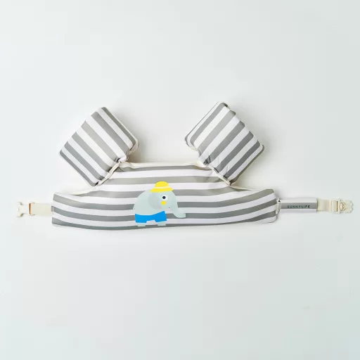 Sunnylife úszómellény karúszóval 3-6 év Eli the Elephant Green Stripe 