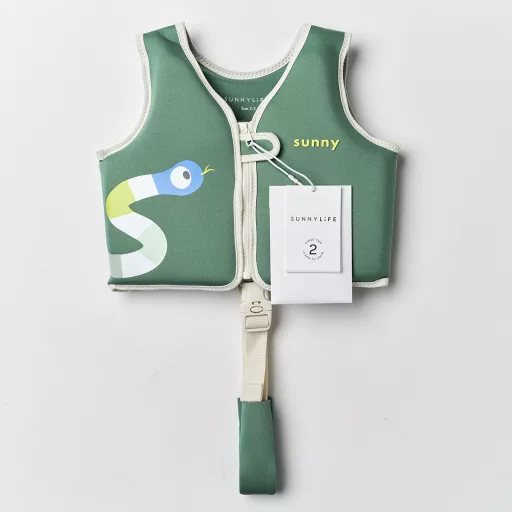Sunnylife gyerek úszómellény 2-3 év - Into the Jungle Green 