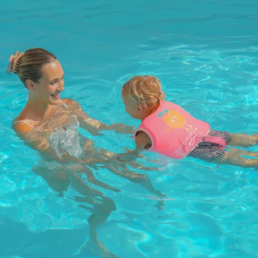 Sunnylife gyerek úszómellény 2-3 év - Peach Neon Pink 