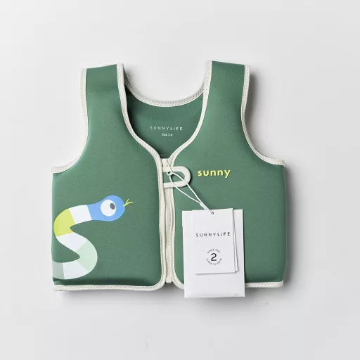 Sunnylife gyerek úszómellény 3-6 év - Into the Jungle Green 