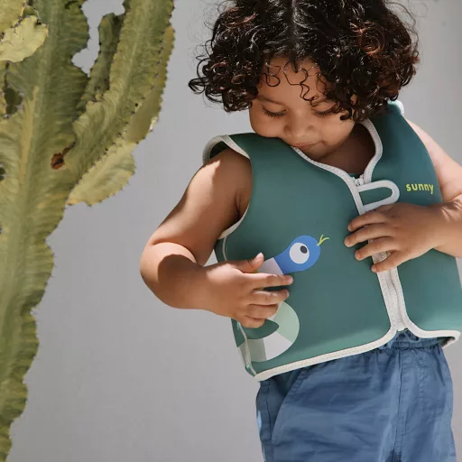 Sunnylife gyerek úszómellény 3-6 év - Into the Jungle Green 