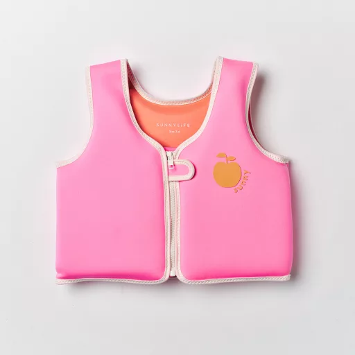 Sunnylife gyerek úszómellény 3-6 év - Peach Neon Pink 