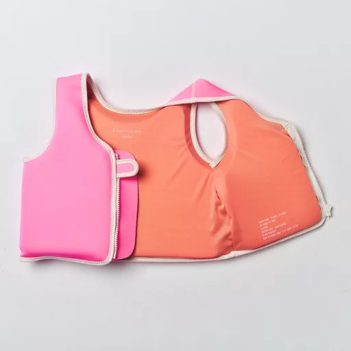 Sunnylife gyerek úszómellény 3-6 év - Peach Neon Pink 