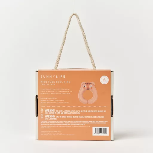 Sunnylife gyerek úszógumi hátul nyitott - Tino the Tiger Clay 