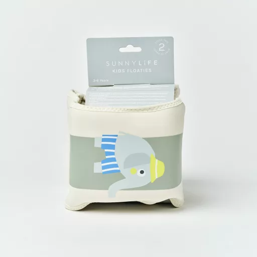 Sunnylife neoprén karúszó - Eli the Elephant Green Stripe 